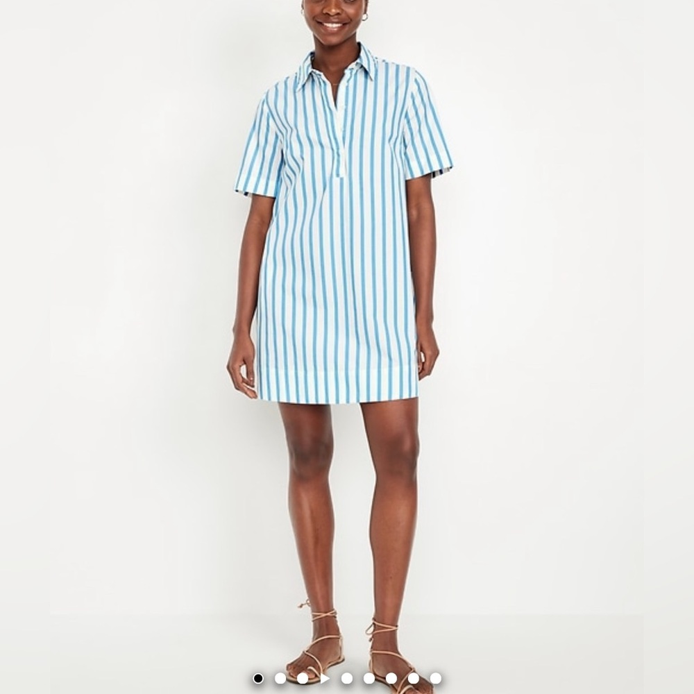 NWT Old Navy Mini swing dress in blue stripe